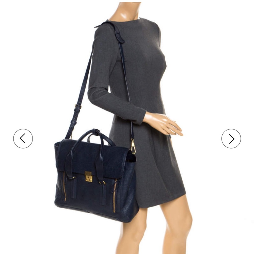 3.1 Phillip Lim Black Leather Large Pashli Satchel